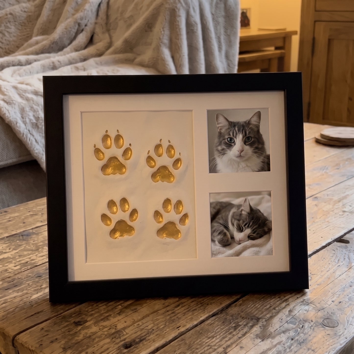 Kit Empreinte de Patte pour Chat – Argile + Cadre Inclus