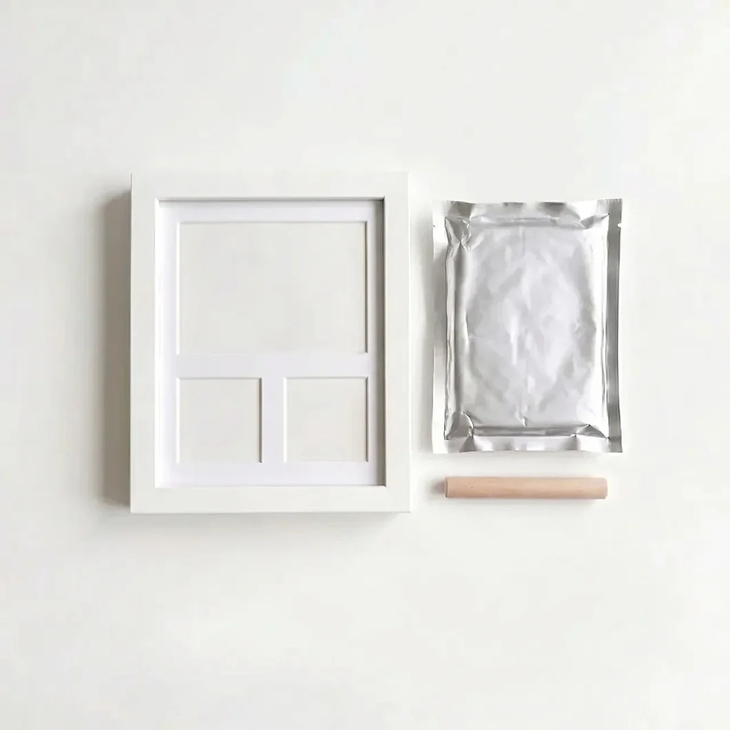 Kit empreinte argile Kindora : cadre, argile et rouleau
